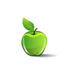 Green apple - vector illustration