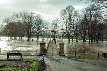 Floods in Hereford, England.