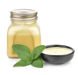  salad oil mayonnaise isolated on white background