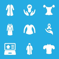 Set of 9 drawn filled icons