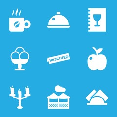 Set of 9 Restaurant filled icons