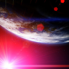 Beautiful earth in space