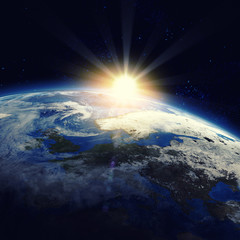 Beautiful earth in space