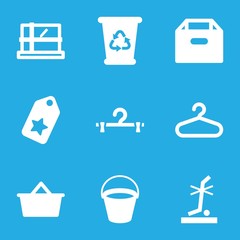 Set of 9 empty filled icons