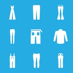 Set of 9 jeans filled icons