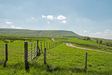 Fototapeta na wymiar Summertime scenery in the Black mountains of Herefordshire, England,