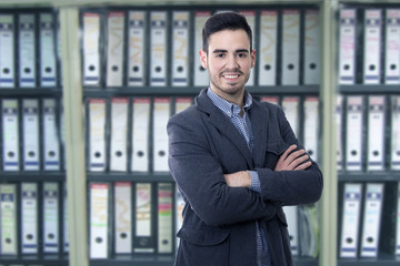 Fototapeta premium businessman and young and modern executives