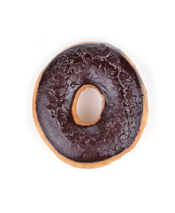 chocolate donuts  isolated on white