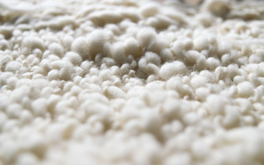 White knitted woolen fabric