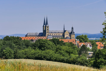 Fototapeta premium St. Michael's Monastery on the Michelsberg, Bamberg, Upper Franconia, Bavaria, Germany, Europe