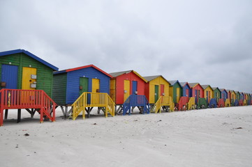 Naklejka premium beach house colourful