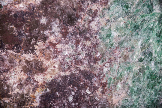 Red And Green Rock Texture As A Backgorund