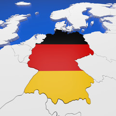 3D Germany map