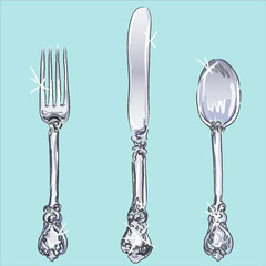 Silverware - fork, spoon, knife