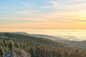 Amazing evening with sunset in Eagle mountains