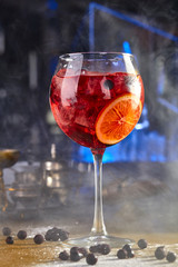 Spritz Aperol with berries and orange