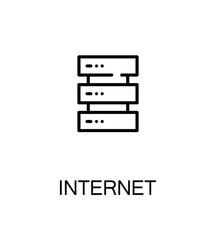 Fototapeta na wymiar Internet flat icon