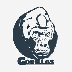 Gorilla head logo design