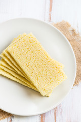 Healthy Gluten Free Crispbreads on the Plate