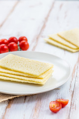 Healthy Gluten Free Crispbreads on the Plate