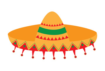 Isolated mexican hat on a white background, Vector illustration