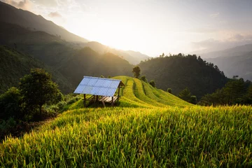 Photo sur Plexiglas Mu Cang Chai Magnifique paysage de rizières en terrasse de Mu Cang Chai