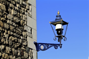 Fototapeta na wymiar Tower of London lantern, blue sky