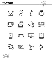Hi-tech icon set