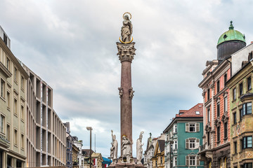 Fototapeta na wymiar Saint Anne Column in Innsbruck, Austria.