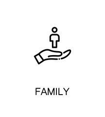 Family flat icon