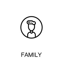 Fototapeta premium Family flat icon