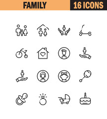 Family icon set