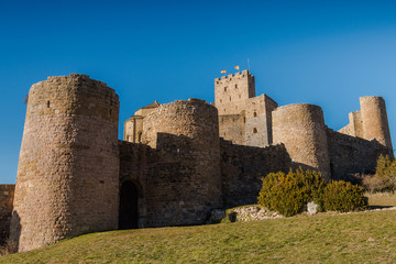 Fototapeta na wymiar Ancient medieval Loarre knight's Castle in Spain
