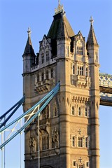 Fototapeta na wymiar Macro of a tower, tower bridge, London