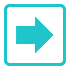 Arrow Sign Linear Square Icon