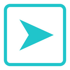 Arrow Sign Linear Square Icon