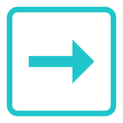 Arrow Sign Linear Square Icon