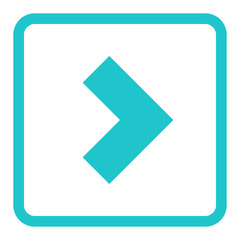 Arrow Sign Linear Square Icon