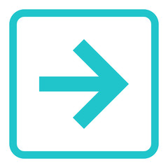 Arrow Sign Linear Square Icon