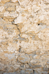 Old Cracked Stone Wall