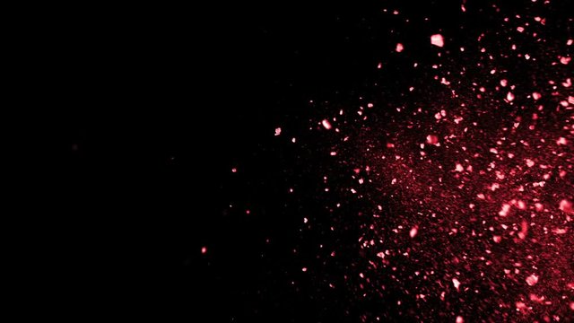 Explosion Of Vibrant Colored Particles