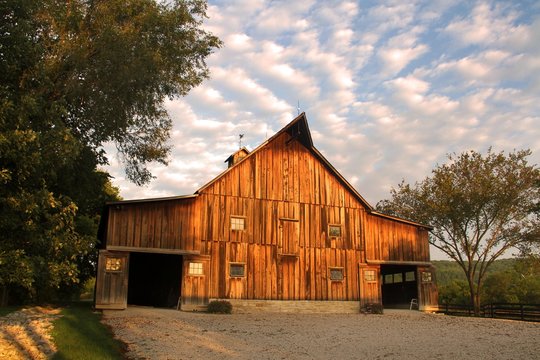 Old Barn at Sunset