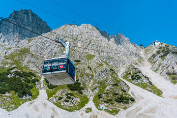 Innsbrucker Nordkette cable car in Austria.