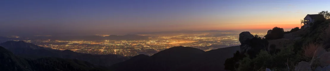 Foto auf Acrylglas Luftbild San Bernardino bei Sonnenuntergang