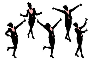 silhouette of business woman