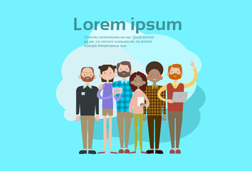 People Chat Digital Device Tablet Phone Laptop Social Network Communication Flat Vector Illustration