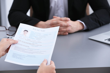 HR manager conducting job interview