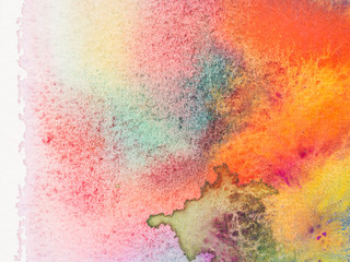 Color and texture of hand painted watercolor on paper