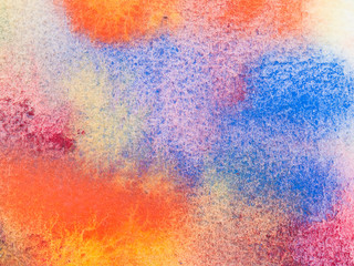 Color and texture of hand painted watercolor on paper