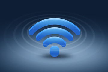Wireless Network Symbol. wifi wave